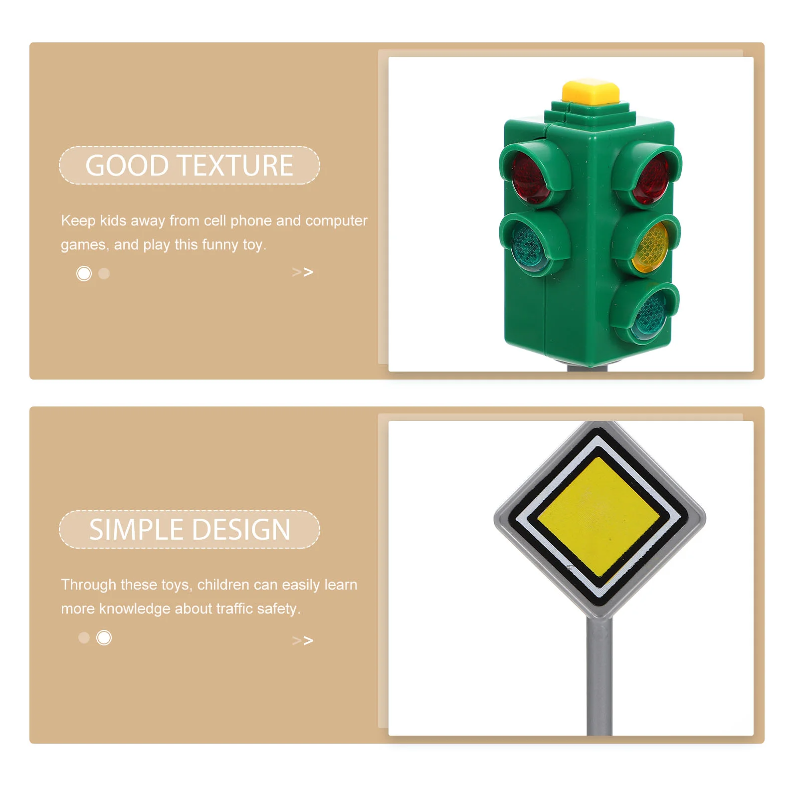 3 шт. детские светофоры игрушки мини-лампа знак остановки детская