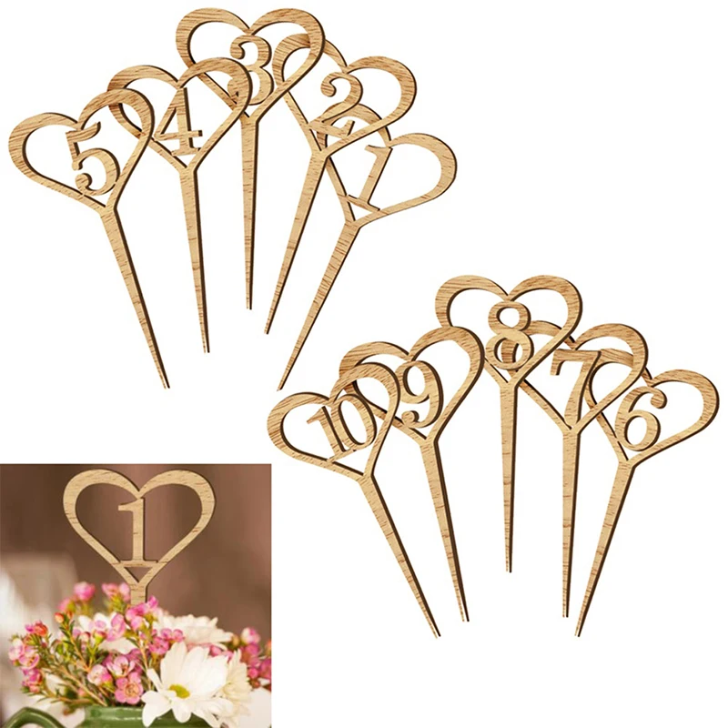 

Номер 1-30 10 шт./компл. деревянное сидение, карточка, декоративный цифровой Топпер, многофункциональные дорожные знаки для свадебной вечеринк...