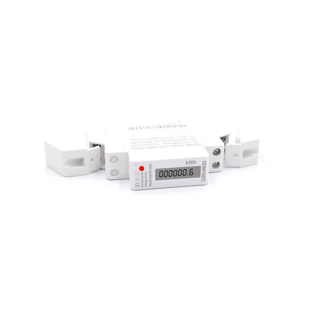 

Watt Hour Single Phase Din Rail Digital Energy Meter Mounting Electric Measurement Screen Clearly Fittings Repair Tools