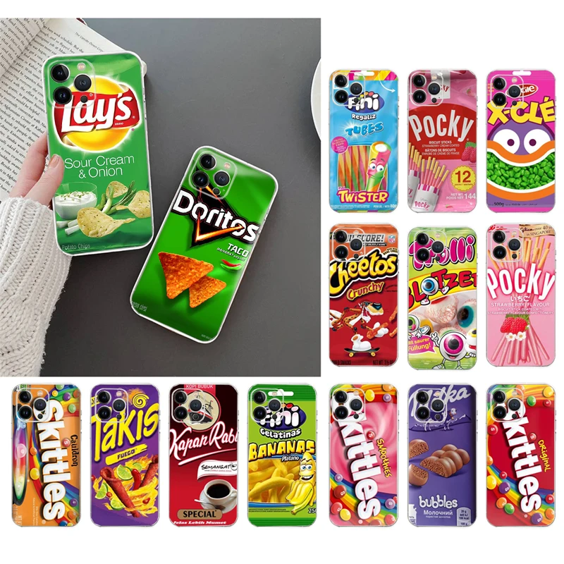 

Snacks Chocolate Biscuit Milk Phone Case For iphone 14 Pro Max 13 12 11 Pro Max XS XR X 12mini 7 8 14 Plus SE Case Funda