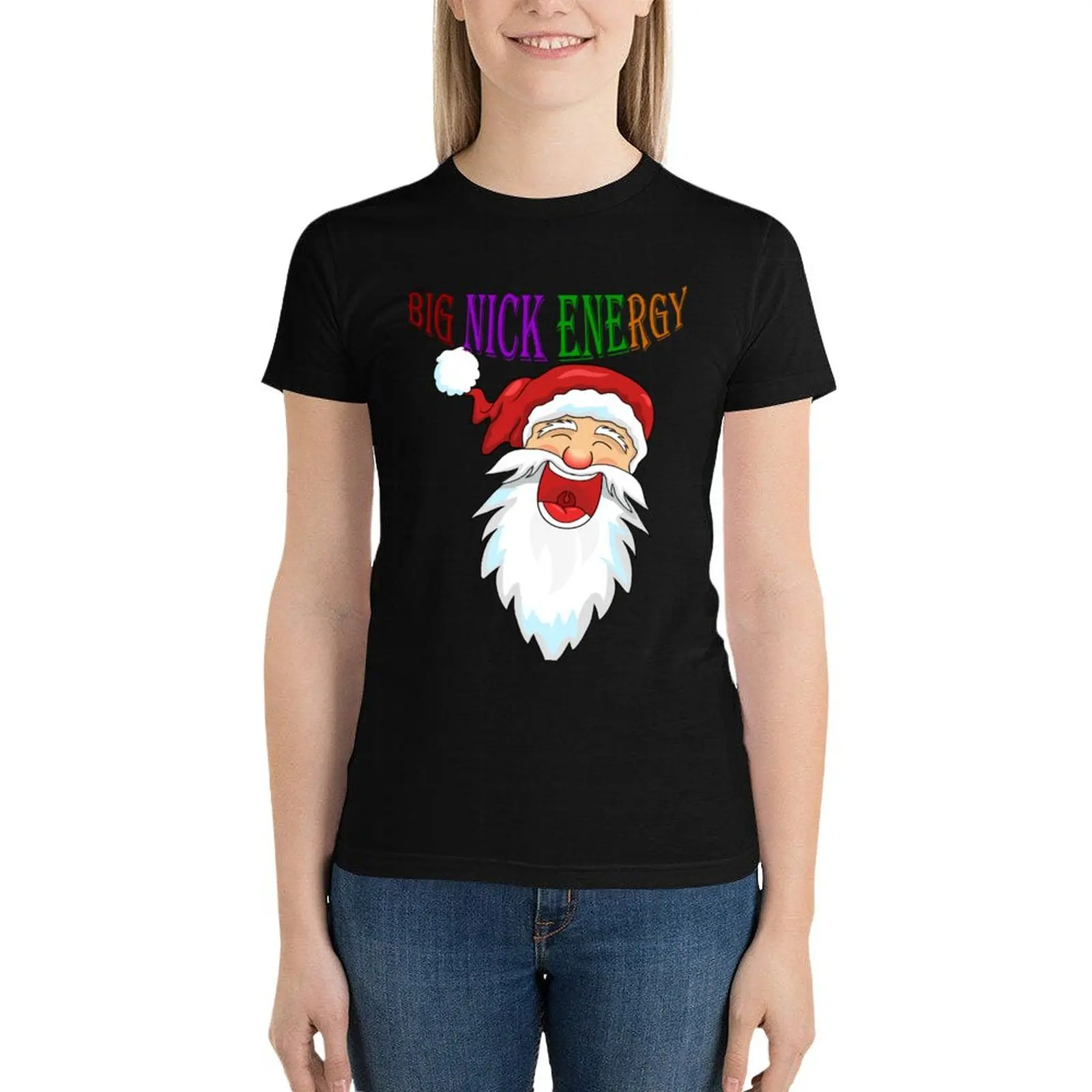 Большой Ник энергия Большая футболка Ника винтажная одежда женская дизайнерская