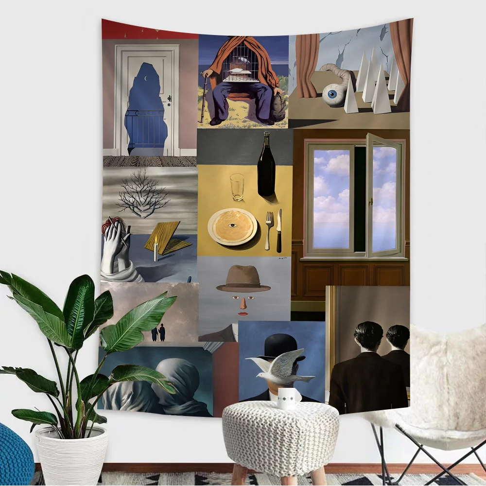 Милая художественная живопись Рене Магритт DIY Настенный гобелен Искусство