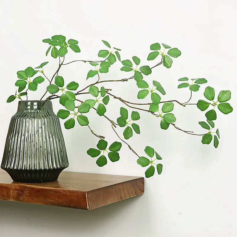 

90CM Artificial Plants For Decor Green Plastic Palm Branch Flower Material Office Living Room Christmas Home Decoratio Accessori