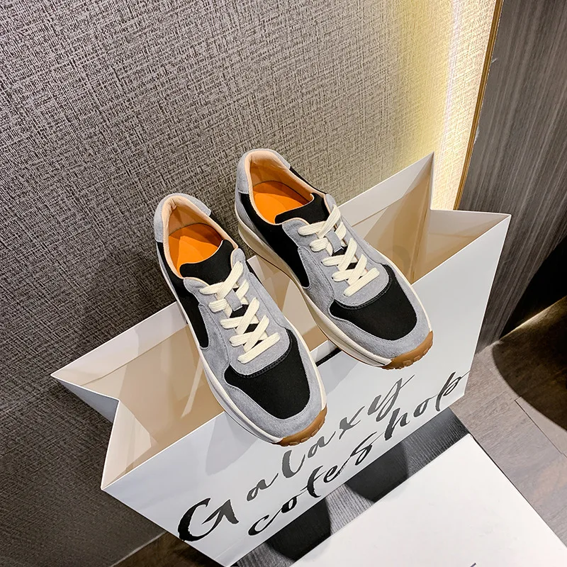 

Кроссовки JETT DRAGON Ins женские из натуральной кожи, повседневная обувь на платформе, с перекрестной шнуровкой, спортивная обувь для бега, 5 цвет...