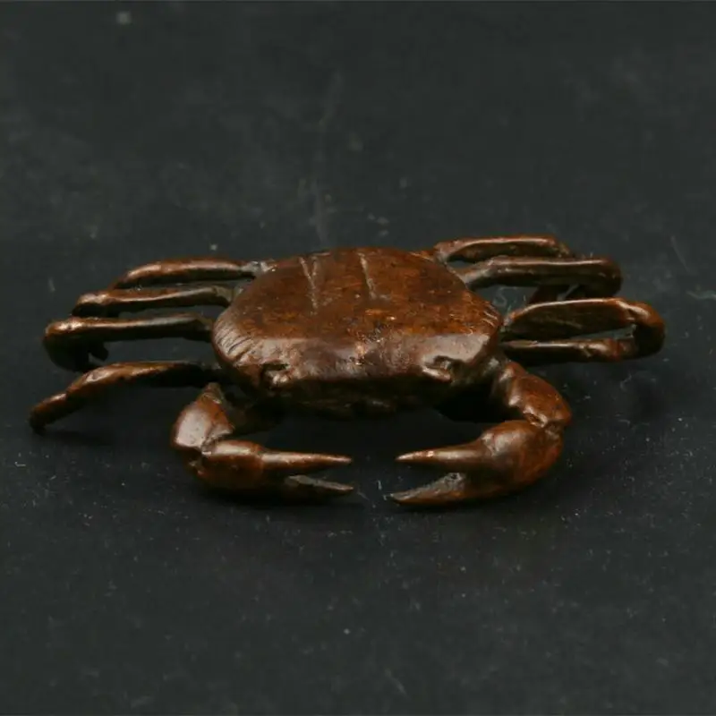 

43Mm Small Curio China Bronze Lovable Animal Crab Hairy Crab Mitten Crab Statue
