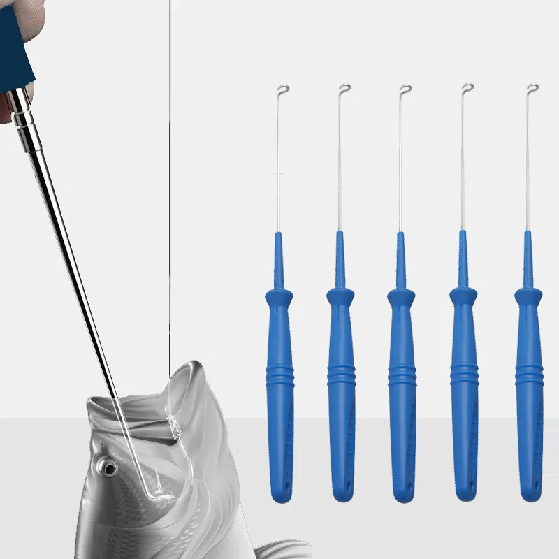 

Hook Remover Space Aluminum Fishing Decoupling Device Portable Fishing Tool for Deep Throat Fish Hook Extractor Hook Remover