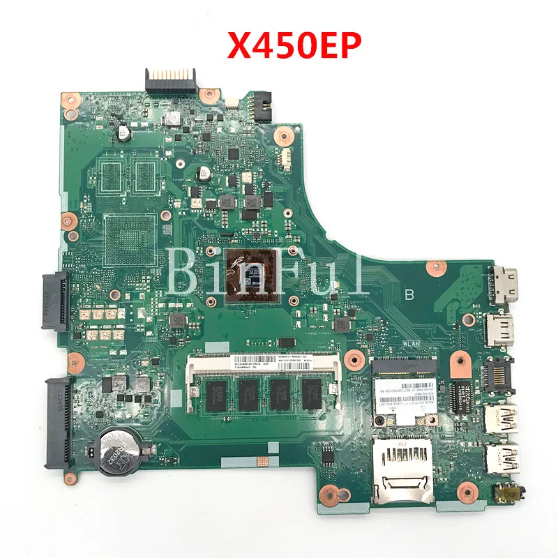 High Quality Mainboard X450E X450EP X452EA X452E A452E X450EP 2.0 Laptop Motherboard  E1-2100 CPU AMD RAM 2G 100% Full Tested OK