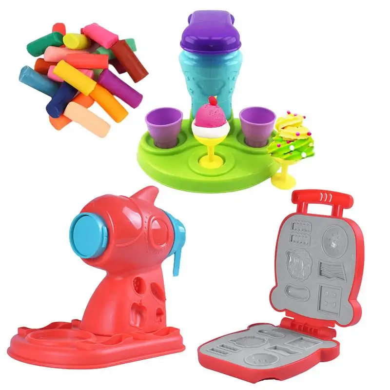 

Clay Kit Fun Modeling Clay Kit 12 Colors Soft Air Dry Clay Bread Noodle Ice Cream Machine Kids Art Crafts Birthday Gift
