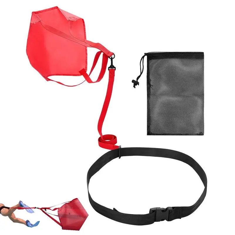 

Swimming Pool Strength Training Resistance Belt Set Drag Parachute Trainer Neoprene Swim Training Harness Belt With Mesh Pocket