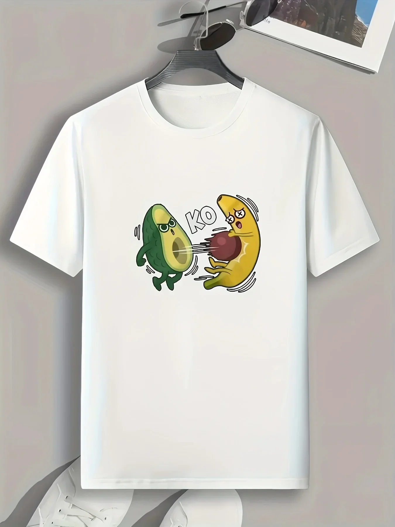 Футболка LE мужская с графическим принтом Повседневная летняя футболка авокадо