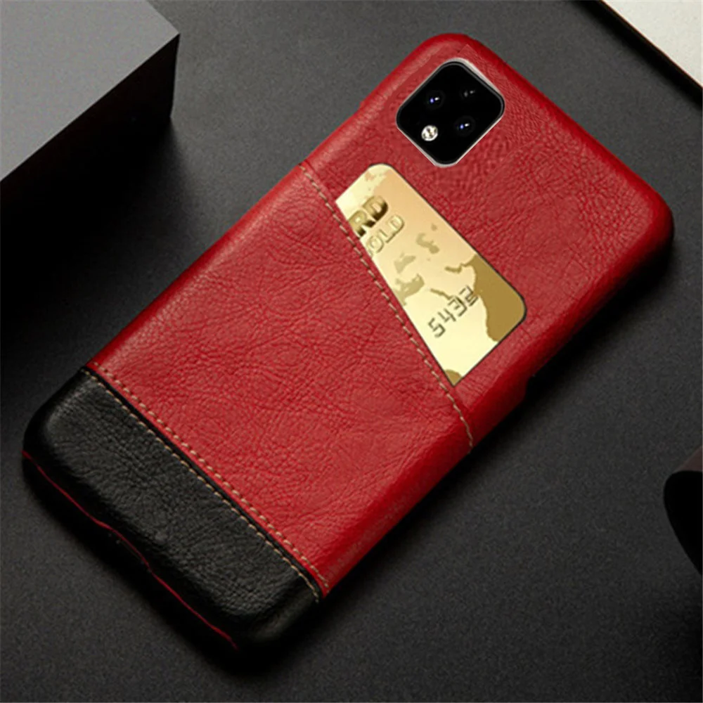 

for Google Pixel 4 4 XL Funda Capa Case for Google Pixel 4 4 XL 5 Coque Mixed Splice PU Leather Card Slots Holder Cover