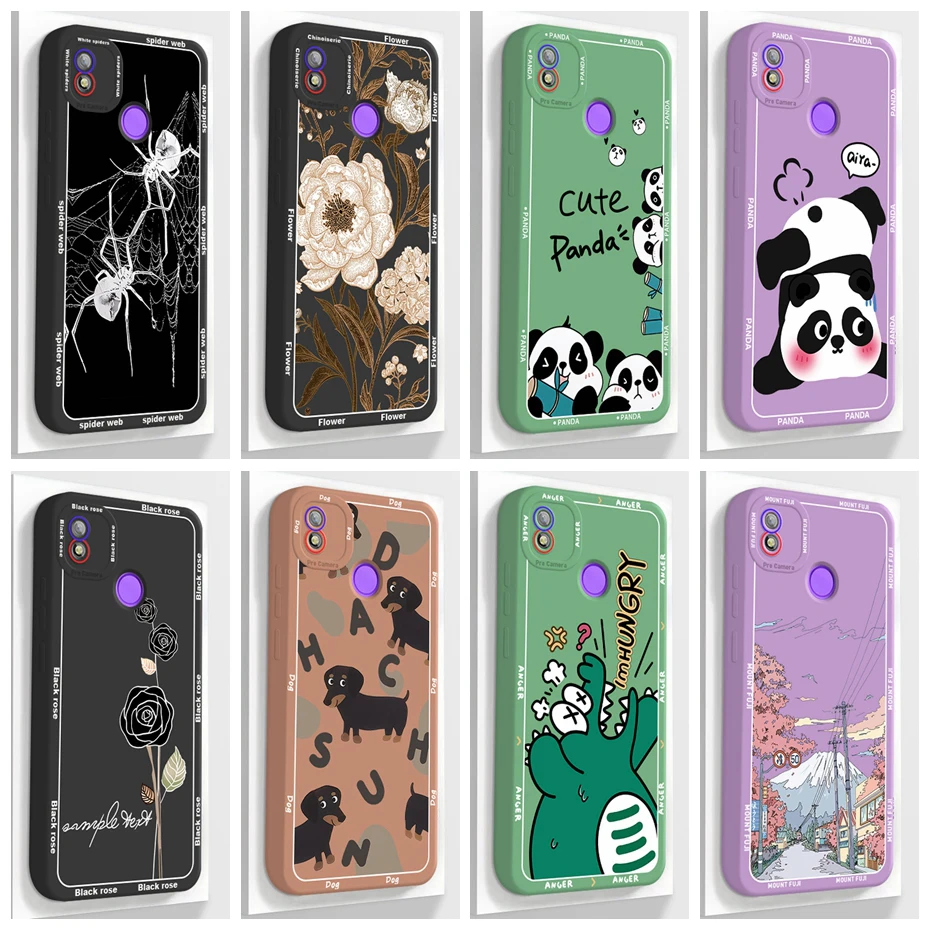 Милая панда, динозавр, брикет для Tecno POP 5 4, брикет для Tecno POP 4 pop4 Pop5, защитный чехол для телефона, мягкая Жидкая силиконовая задняя крышка