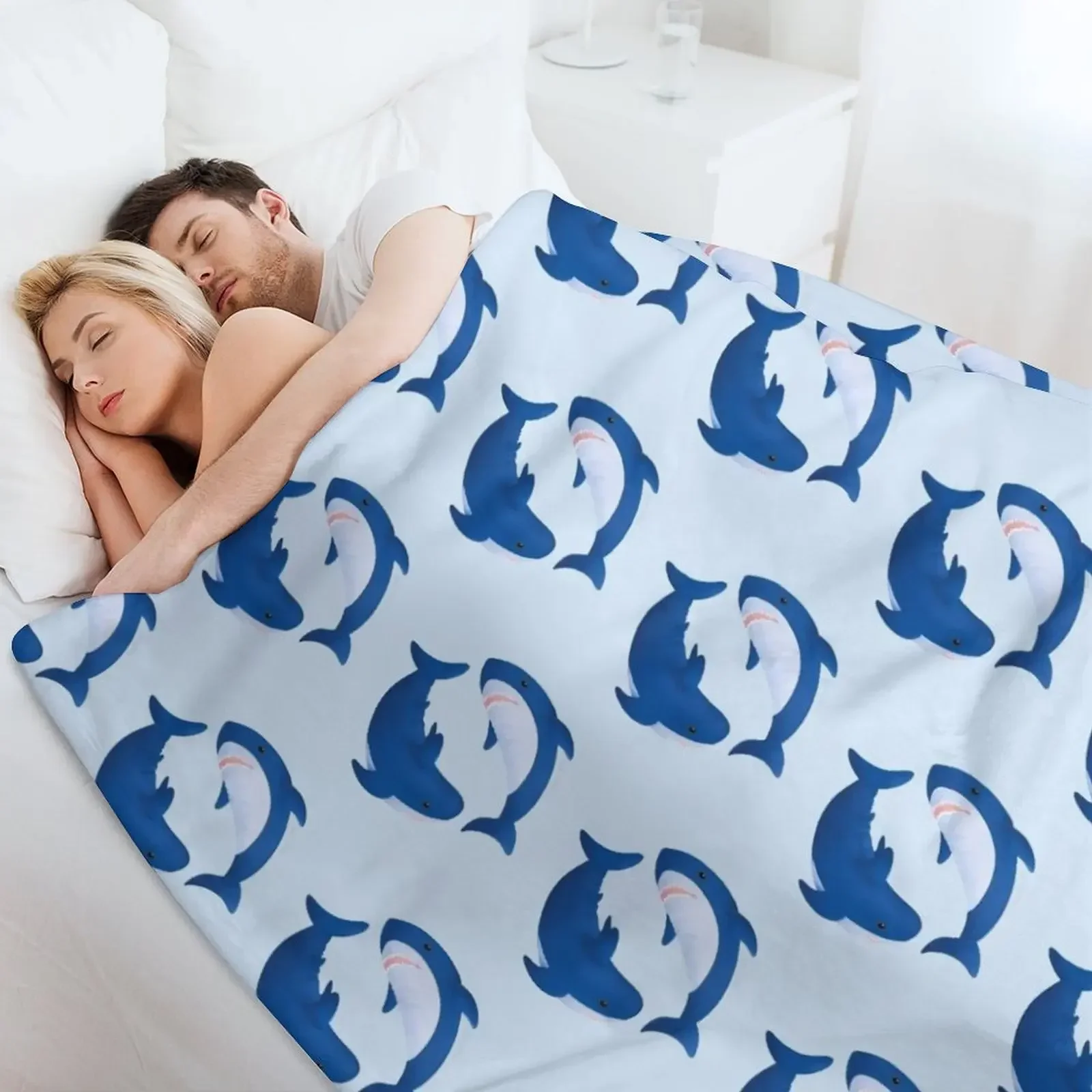 Одеяло Brucie &amp Archie Blahaj с рисунком акулы декоративные кровати милые одеяла