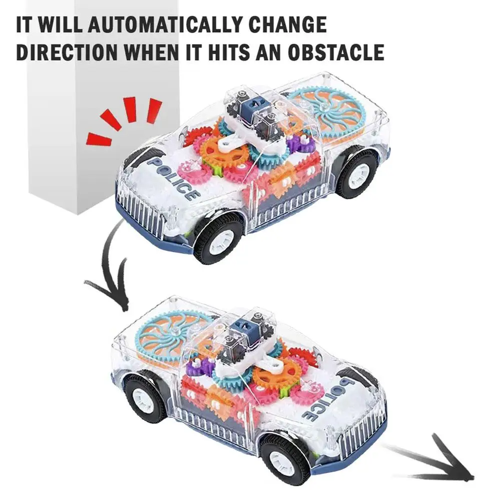 

Детский светящийся гоночный автомобиль, игрушка, прозрачная яркая музыкальная модель, подарок, светящийся детский автомобиль, механическое снаряжение на день рождения F3T9