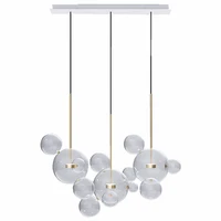 restaurant modern simple design sense head living room molecular glass bubble light fixtures nordic mickey ball chandelier