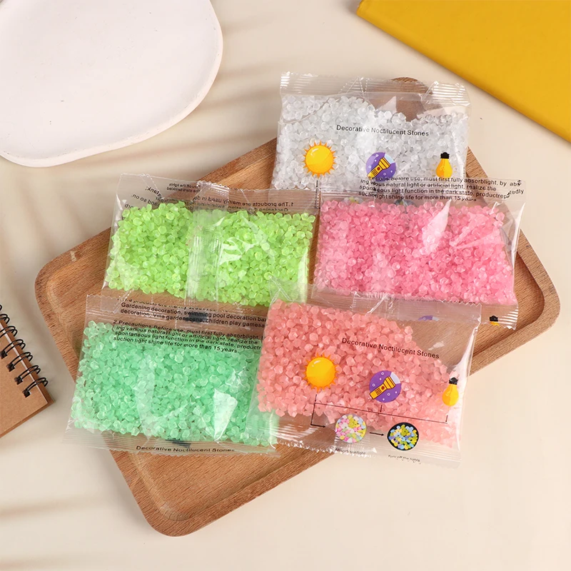 Светящийся Песок 3-5 Мм Декоративные Камешки 1000 Шт. Для Дома Сада Дорожек Газонов