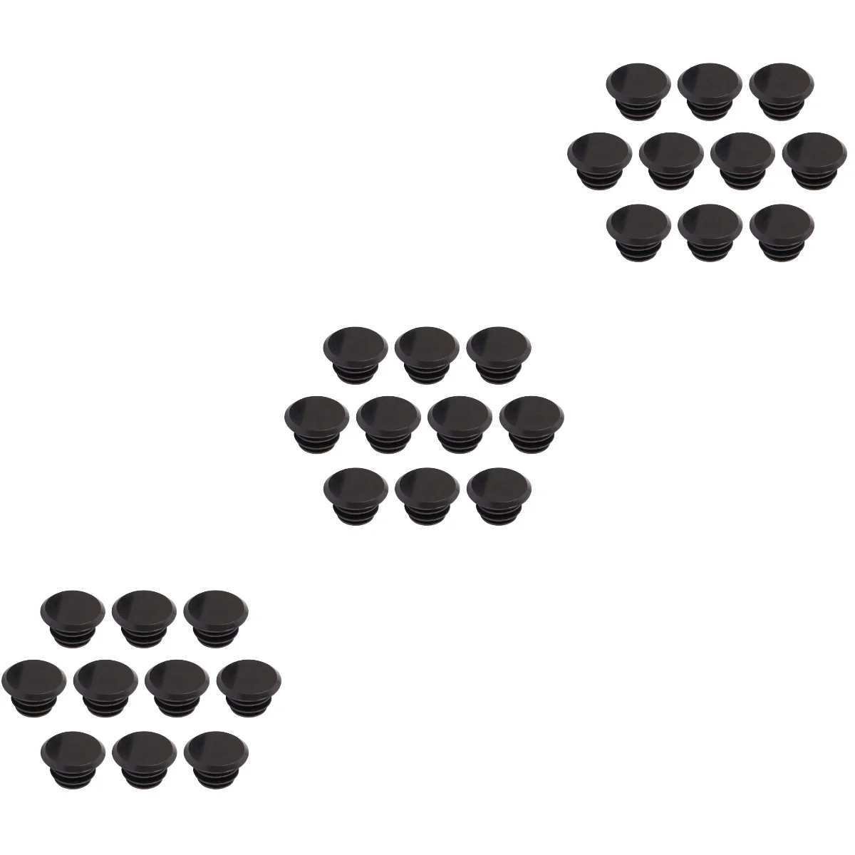 

30 pcs Mountain Bike MTB Road Handlebar End Plugs Dirt Bikess Plastic PVC Handle Grip Bar End Stoppers(Black)