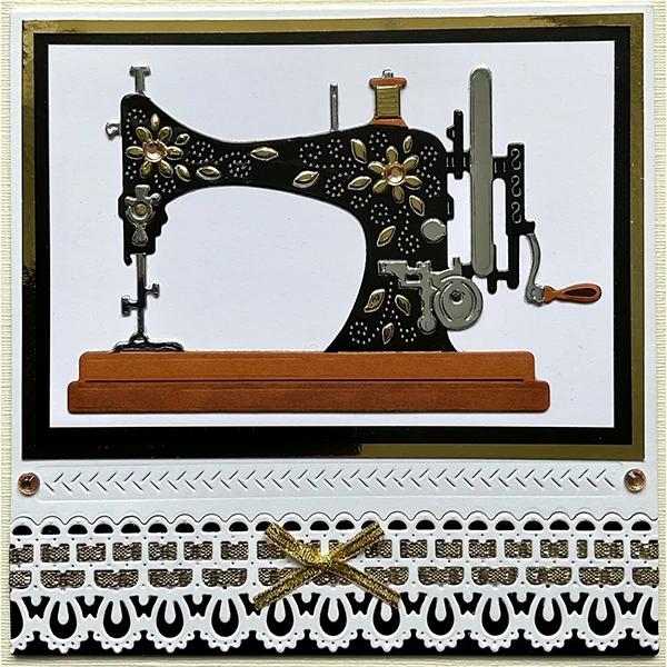 

Sewing Machine Metal Cutting Dies Scrapbooking Embossing Stencils Blade Punch Cut Template Photo Paper Card Album Decor