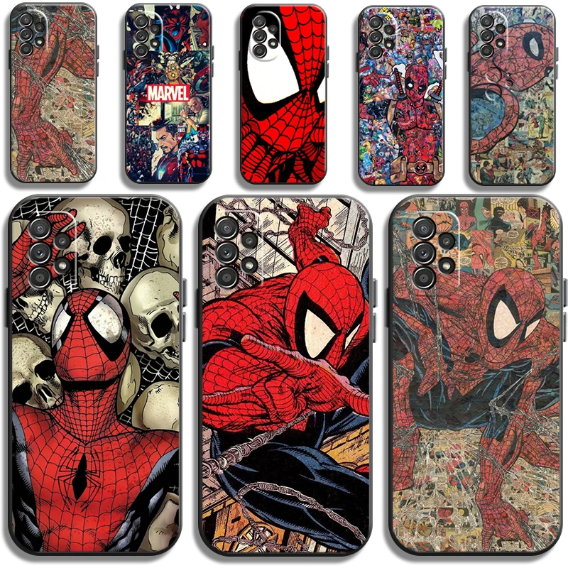 

Marvel Spiderman Phone Cases For Samsung Galaxy S21 UItra S20 Lite S8 Plus S9 Plus S10 S10E S10 Lite M11 M12 Coque Carcasa