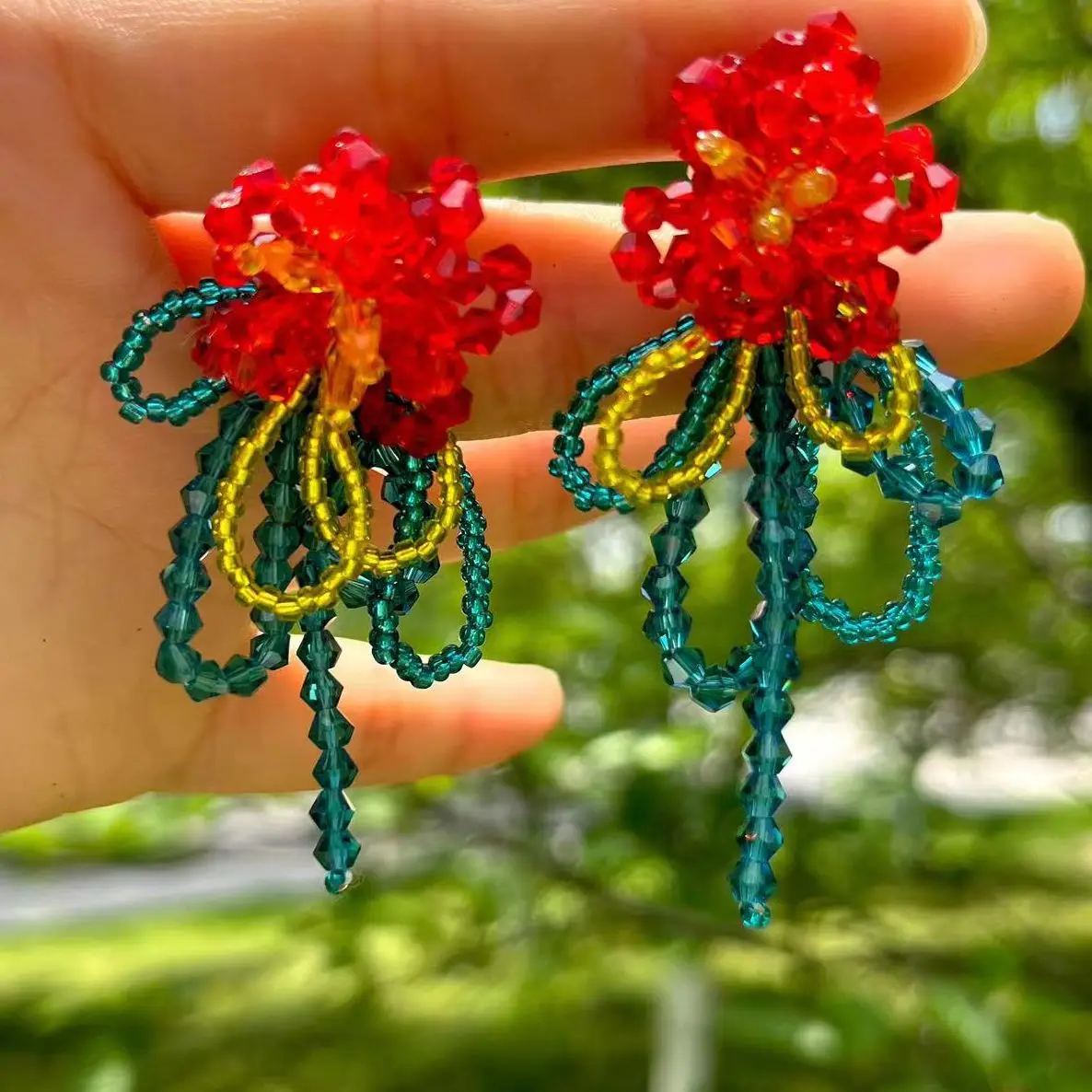 

New Handmade Sweet Tassel Drop Earrings for Women Bridal Wedding Jewelry Gifts