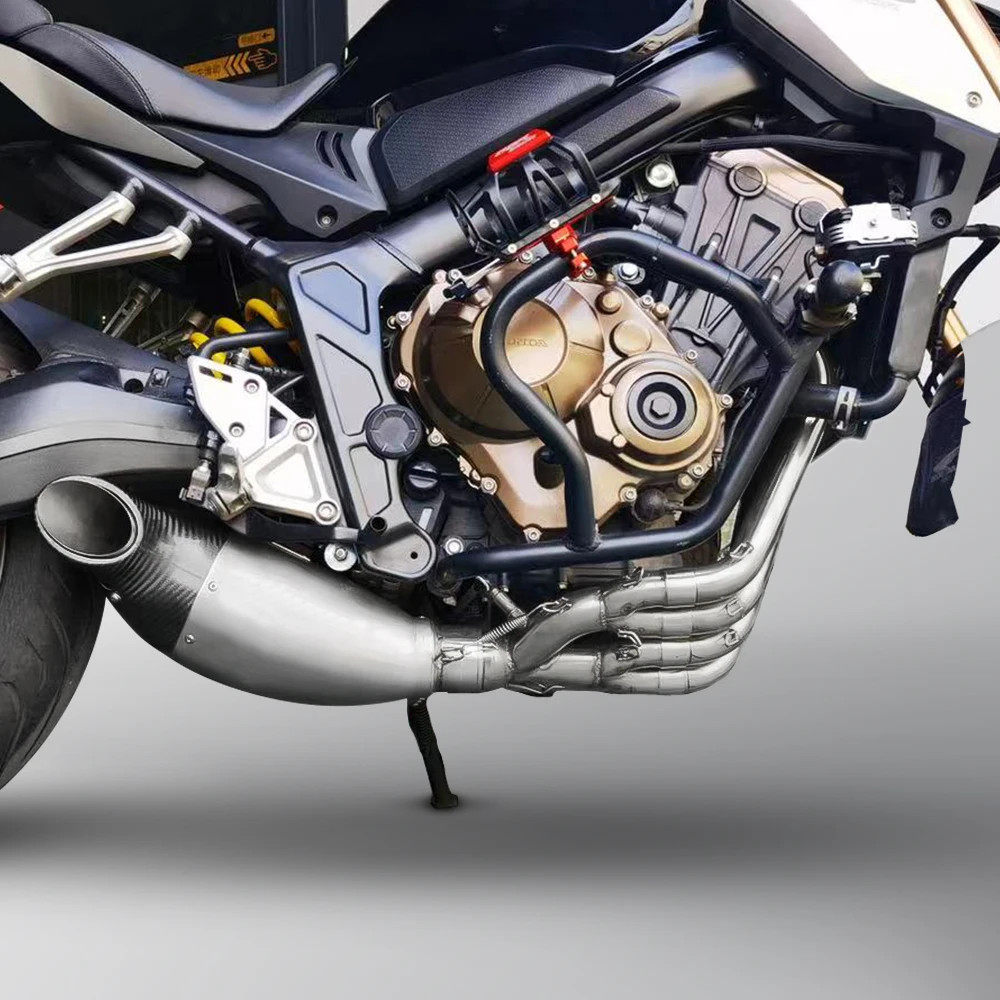 

Выхлопная система для нижнего корпуса, выхлопная труба мотоцикла для CB650F CBR650R CB650R CBR650F, модификация передней трубы, глушитель 2014-2023
