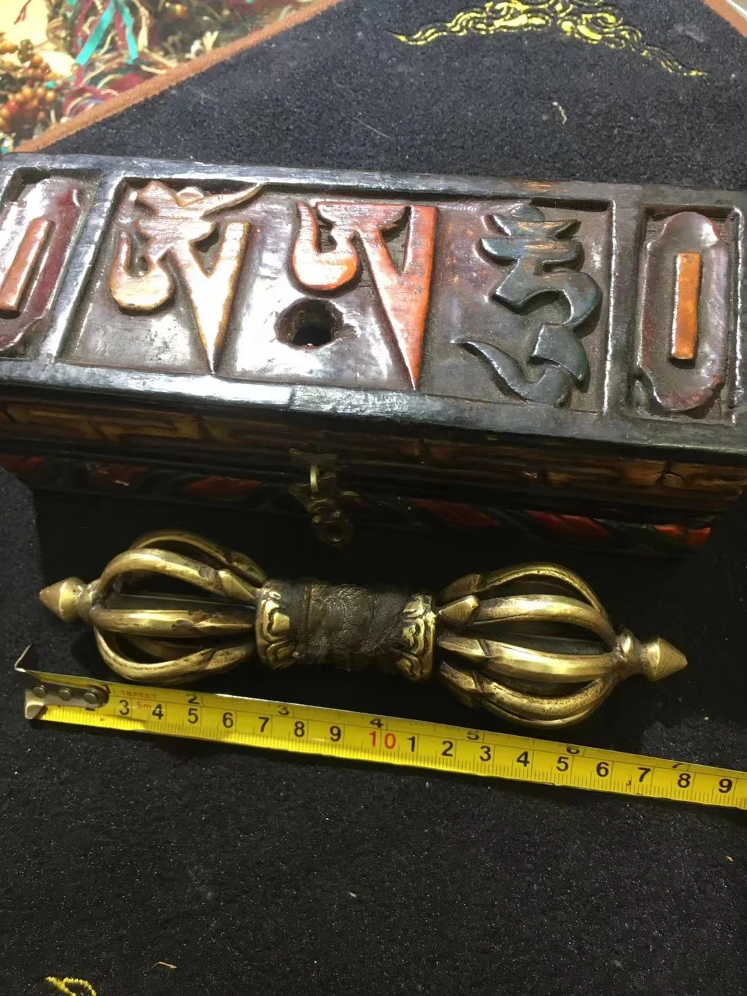 1Pcs/Lot Tibetan Buddhist supplies copper rituals Vajra with original wooden special boxes antique and old items collections