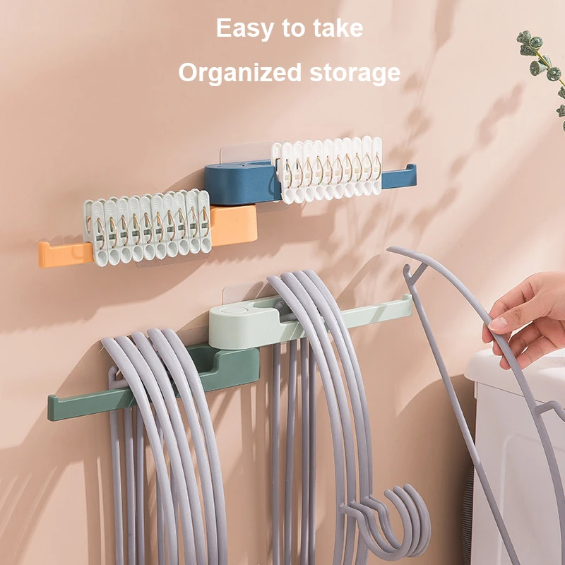 

Creative Multifunctional Clothes Storage Rack Bathroom Key Bag Coat Hook Organizer Wall-mounted Hanger Home Storage Newest Hot