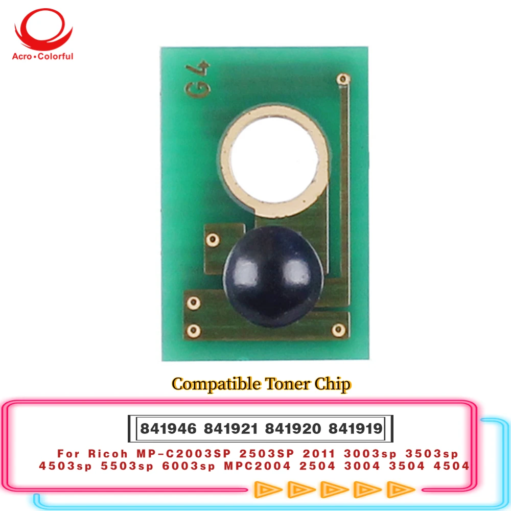 

Printer Chip 841946 841921 841920 841919 Comaptible Toner Chip For Ricoh MP-C2003SP 2503SP 2011 3003sp Cartridge 15K 9.5K