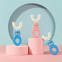 baby toothbrush children 360 degree u shaped child toothbrush teethers soft silicone baby brush kids teeth oral care cleaning