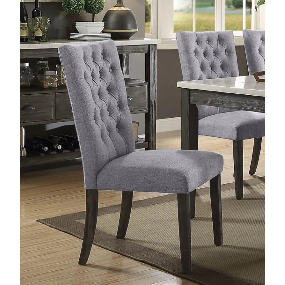 

Furniture Merel Side Chair (Set-2) in Gray Fabric & Gray Oak 70168