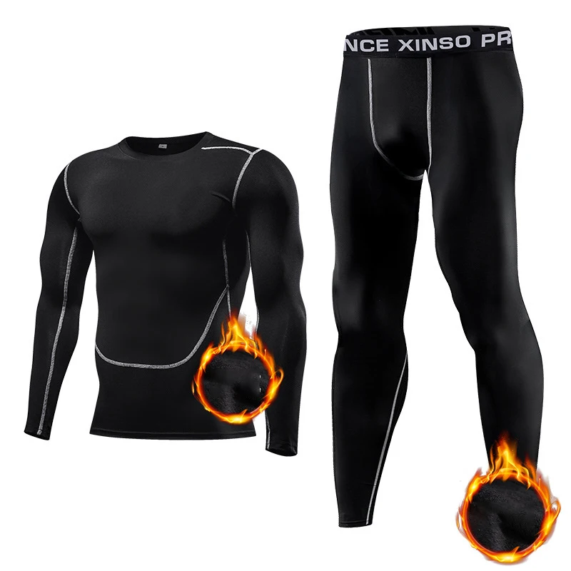Tight Thermal Underwear Set Men Compression Warm Outdoor Sports Function Breathable Training Cycling Thermo Underwear Long Johns
