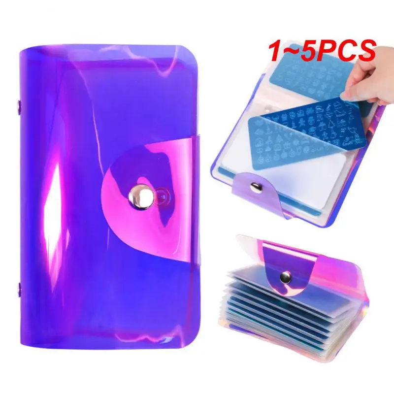 

1~5PCS Template Card Bag High-quality Stylish Spacious Versatile Convenient Large Capacity Storage For Nail Stamping Plates