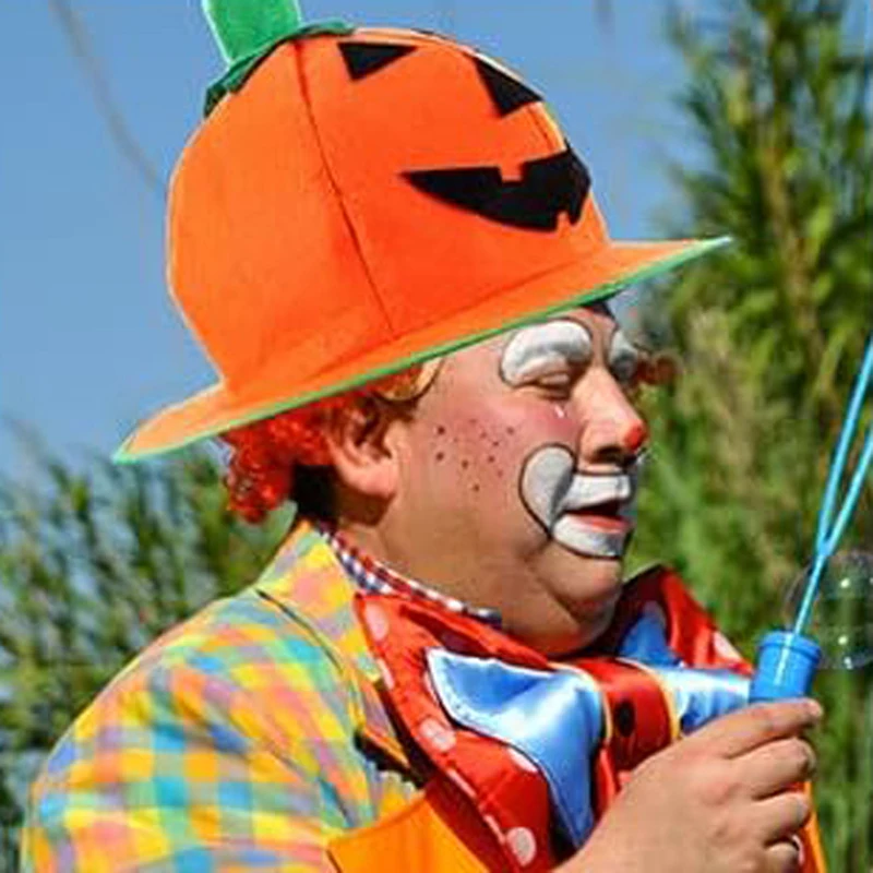 Оранжевая шляпа с тыквой на Хэллоуин классическая милая забавная праздничная