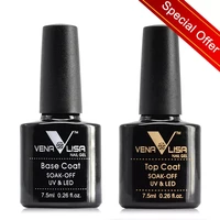 2pcs7 5ml venalisa nude color gel base nowipe top coat soak off uv led gel nail polish cosmetics nail art manicure nail varnish