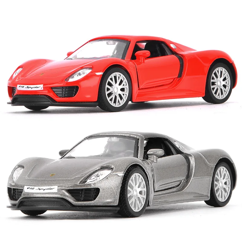 

RMZ City 1/36 Porsche 918 Sport Car Model Alloy Diecast Metal Simulation Pull Back Toy Car Model for Boys Gift Collection