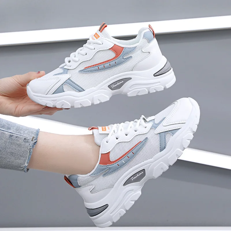 New Arrived Running Shoes Ladies Breathable Sneakers Autumn Light Mesh Low-top Women Sports Shoes Outdoor Lace Up Training Shoe