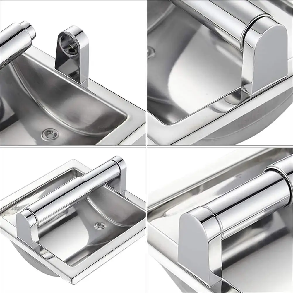 

[ Ready Stock ] Recessed Tissue Holder 304 Stainless Steel Tissue Dispenser Roll Toilet Paper Holder For Bathroom