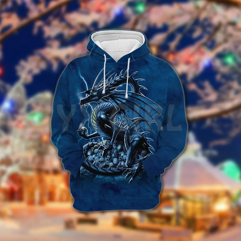 

Skull Dragon 3D All Over Printed Hoodies Streetwear Casual Unique Men's For Women's Hoodie/Sweatshirt/Zipper Hoodies