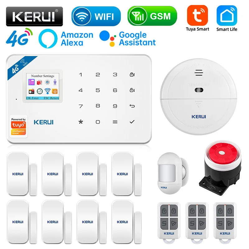 

Охранная сигнализация KERUI W184, GSM, 4G, Wi-Fi, 6 языков