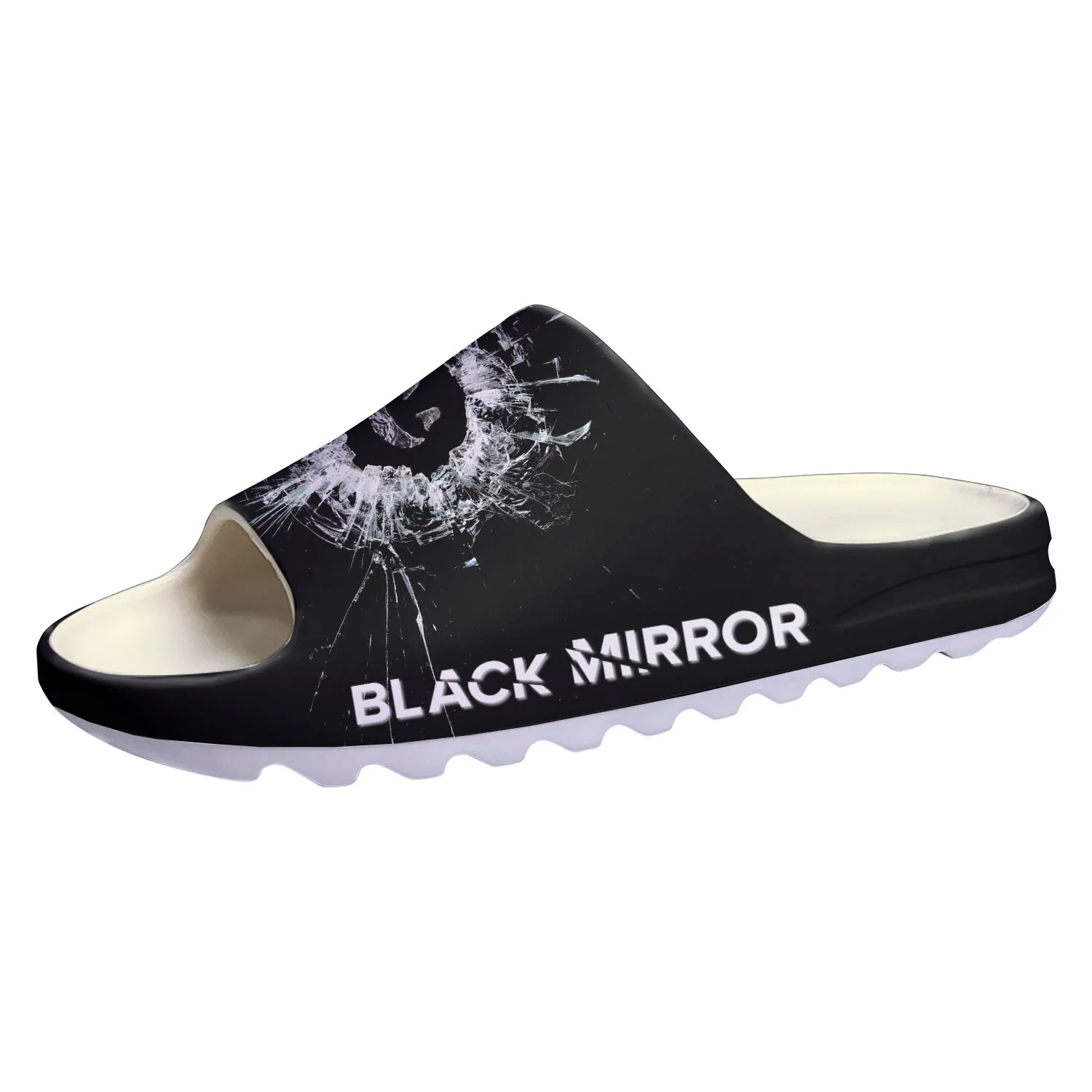 

Black Mirror Soft Sole Sllipers Home Clogs Customized Step On Water Shoes Mens Womens Teenager Step in Sandals