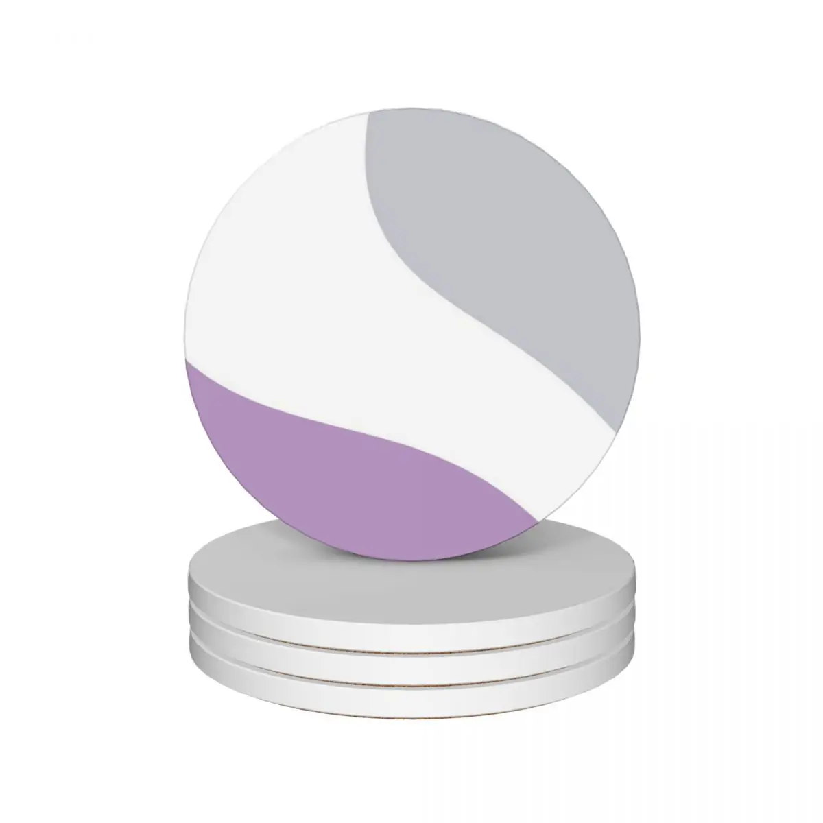 Простые волнистые сиреневые керамические подставки (набор из 4 шт.) приготовьте