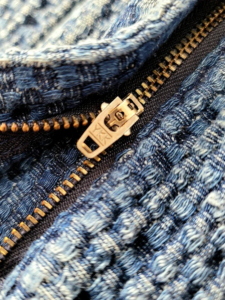 Мужские хлопок брюки Sashiko indigo