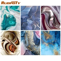 ruopoty abstract painting by numbers colorful diy room wall art pictures by number handpaited for adults home decoration