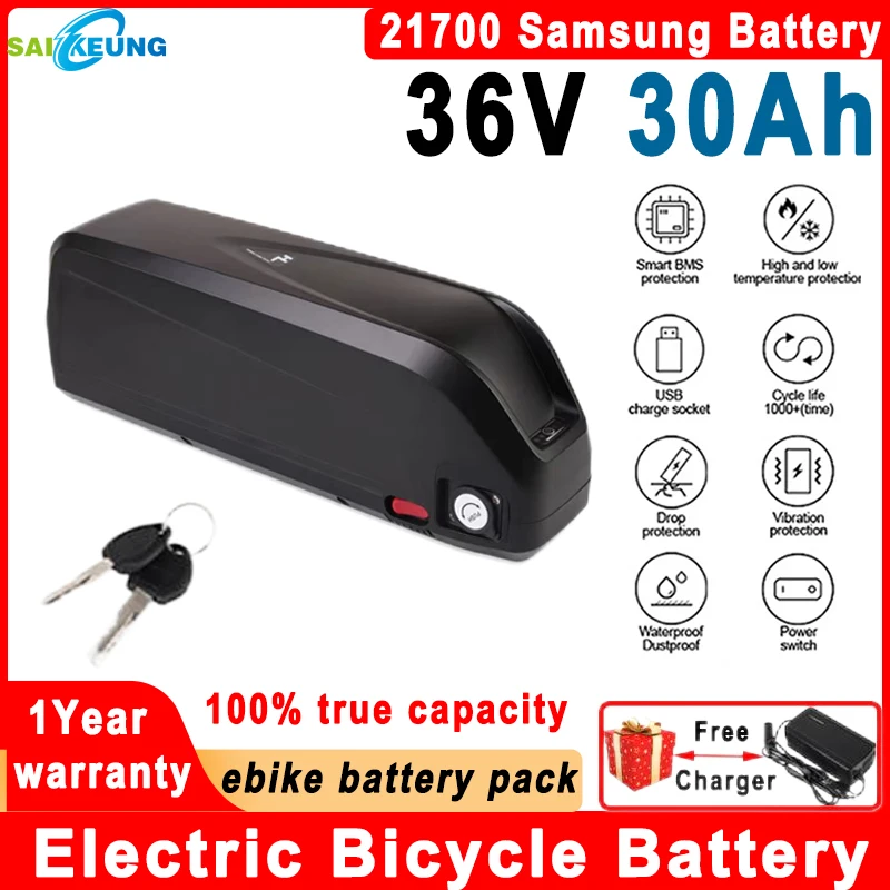 

Bafang Bateria Electric Bike 36V 25ah 30ah 40 50ah 60ah Batterie Velo Bateria Para Bicicleta Electrica 800W 21700 LithiumBattery