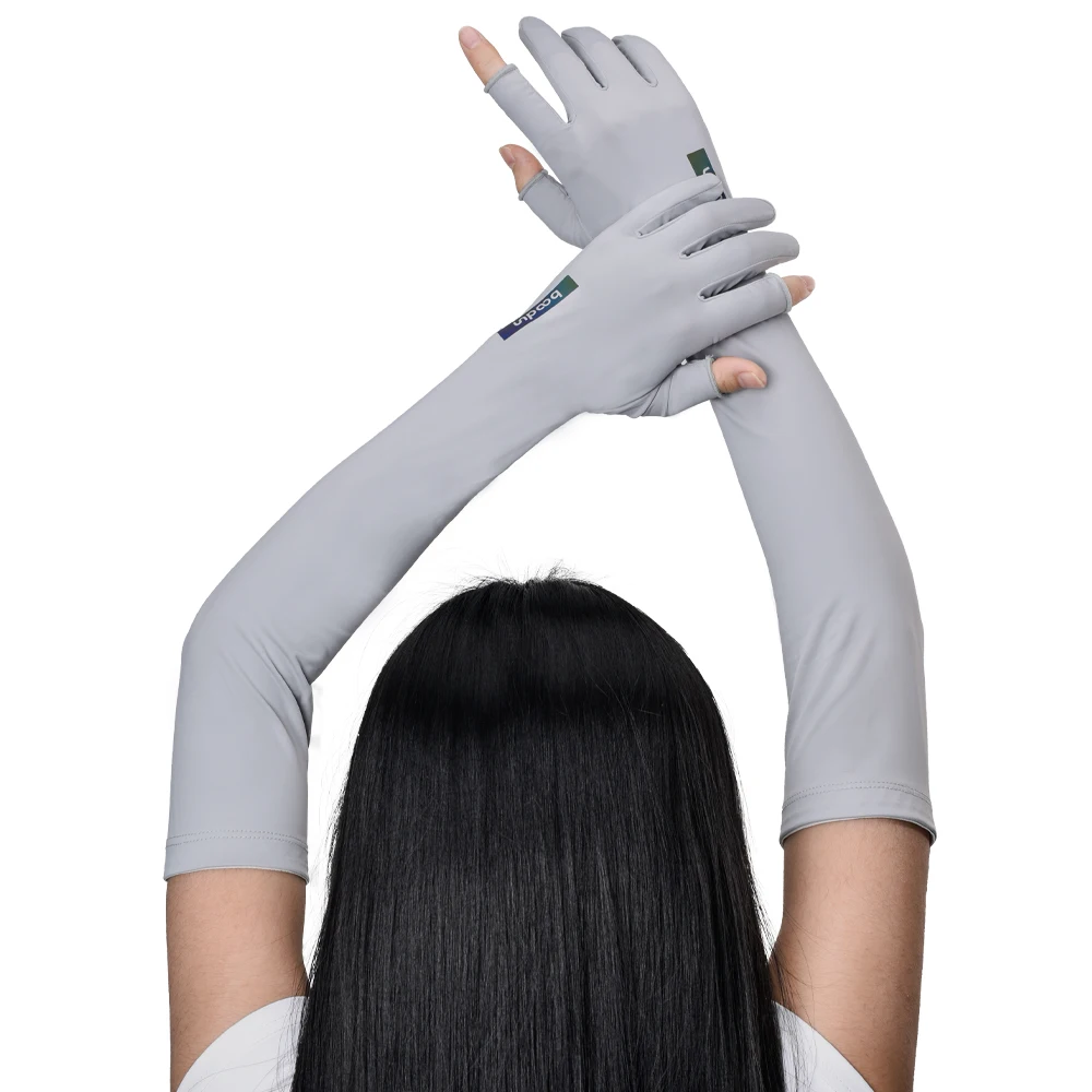 Женские Летние Солнцезащитные Шелковые Перчатки С Сенсорным Экраном