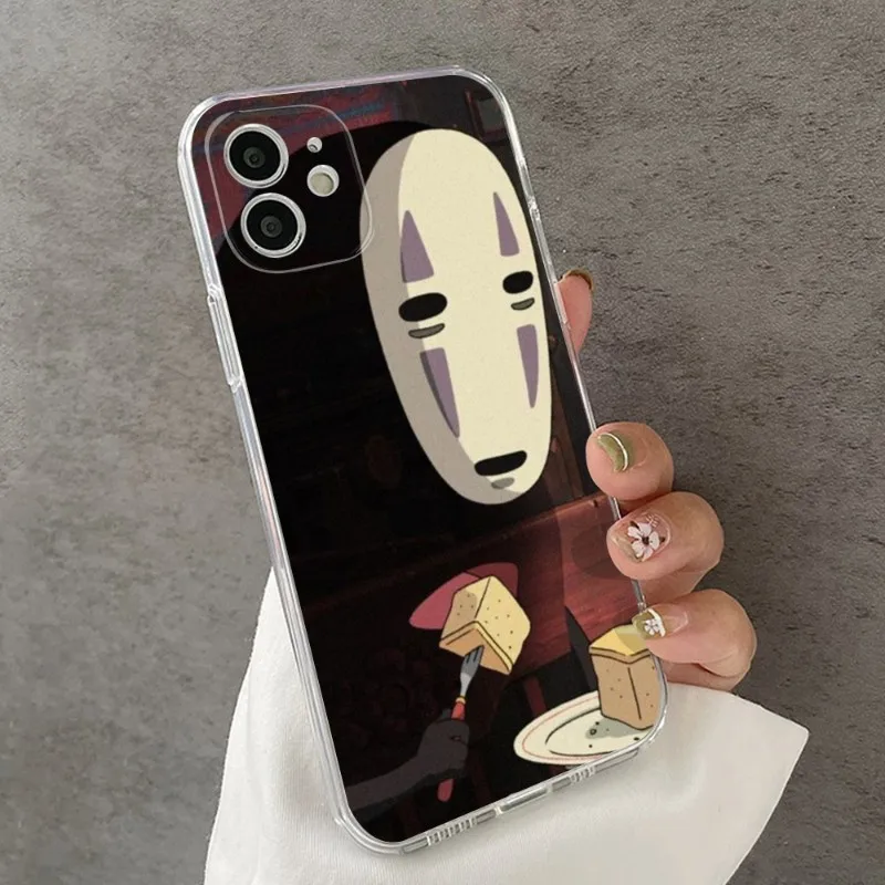 Anime Spirited Away Phone Case FOR IPhone 14 13 12 11 Pro Plus X 13 Pro MAX XR XS MINI Transparent Covers