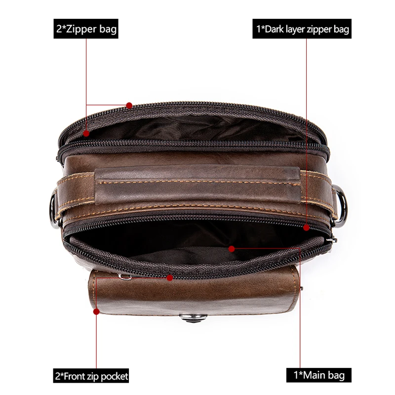 Genuine Leather Men's Messenger Bag Luxury Designer Shoulder Crossbody Bags for Men Vintage Top Layer Cowhide Handbag Bolso Male