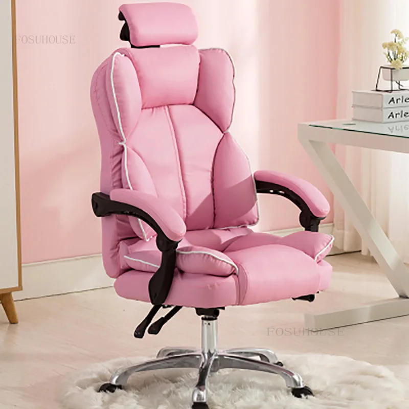 

Modern Minimalist Office Chairs Creative Game Lift Swivel Office Chair Backrest Soft Cushion Armchair Sillas Oficina Furniture