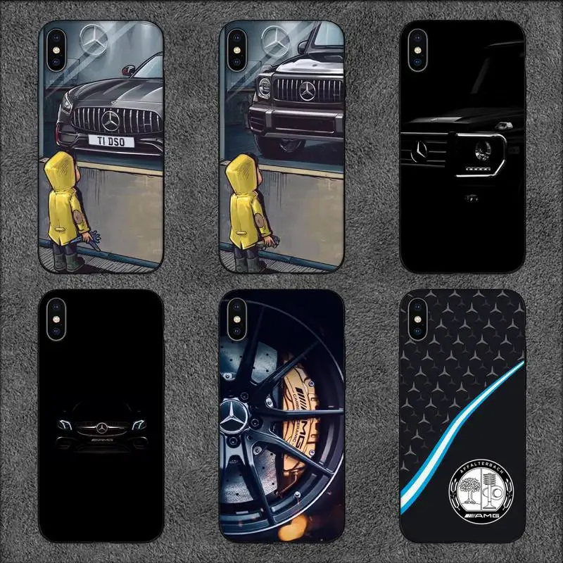 Luxury-Sports-Benz-AMG-Car-Mercedes Phone Case For iPhone 11 12 Mini 13 Pro XS Max X 8 7 6s Plus 5 SE XR Shell