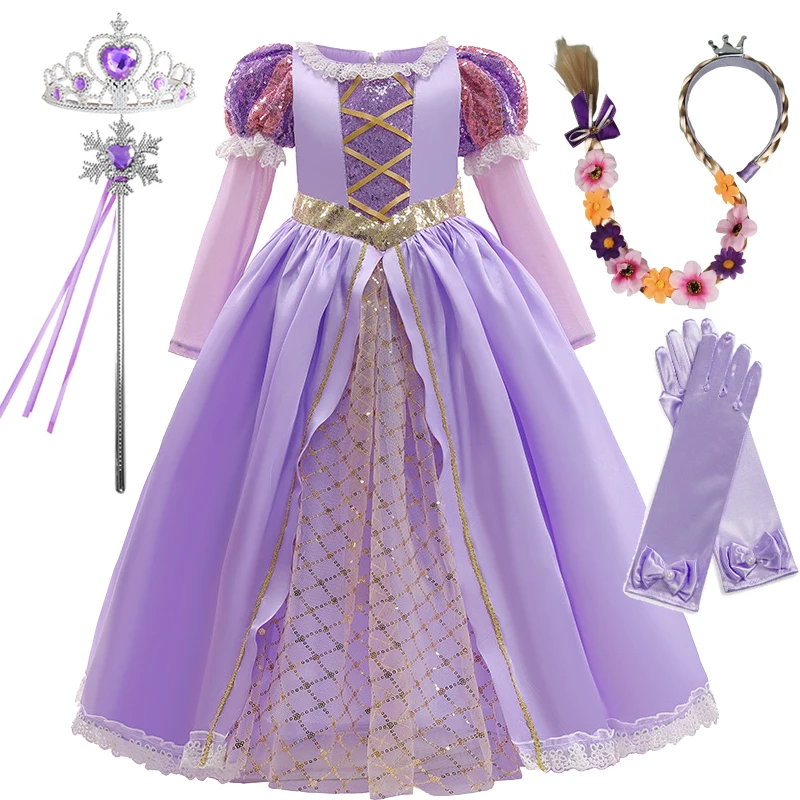 Платье принцессы Диснея Жасмин для девочек детская карнавальная одежда на день